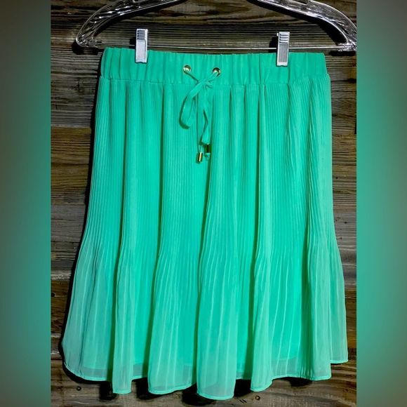 Teal knee length Forever 21 skirt - Picture 1 of 3